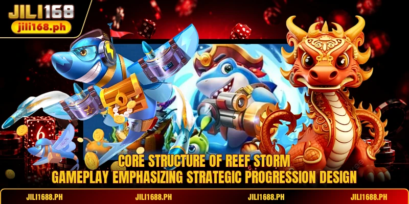 Core structure of Reef Storm gameplay emphasizing strategic progression design