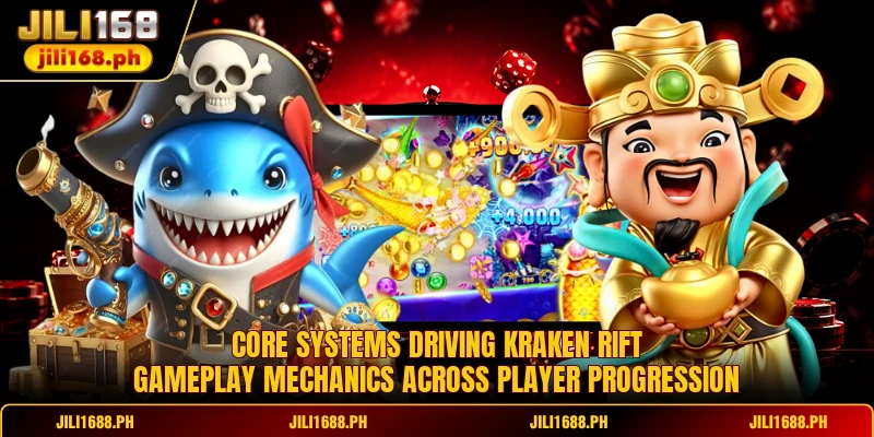 Core systems driving Kraken Rift gameplay mechanics across player progression