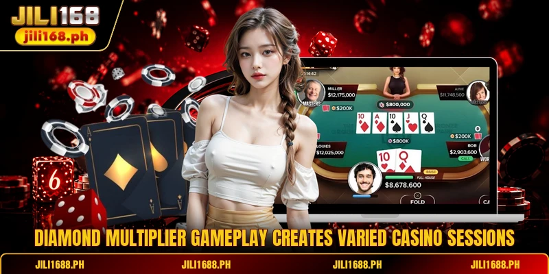 Diamond multiplier gameplay creates varied casino sessions