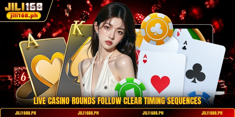 Live casino rounds follow clear timing sequences