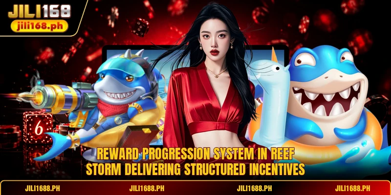 Reward progression system in Reef Storm delivering structured incentives