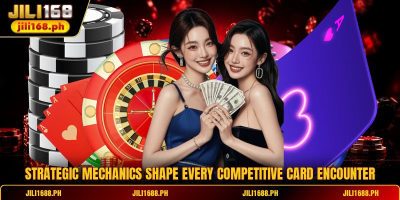 Strategic mechanics shape every competitive card encounter
